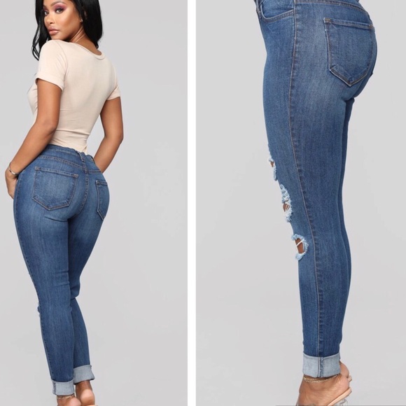 Distressed Stretch Jeans - Picture 2 of 7